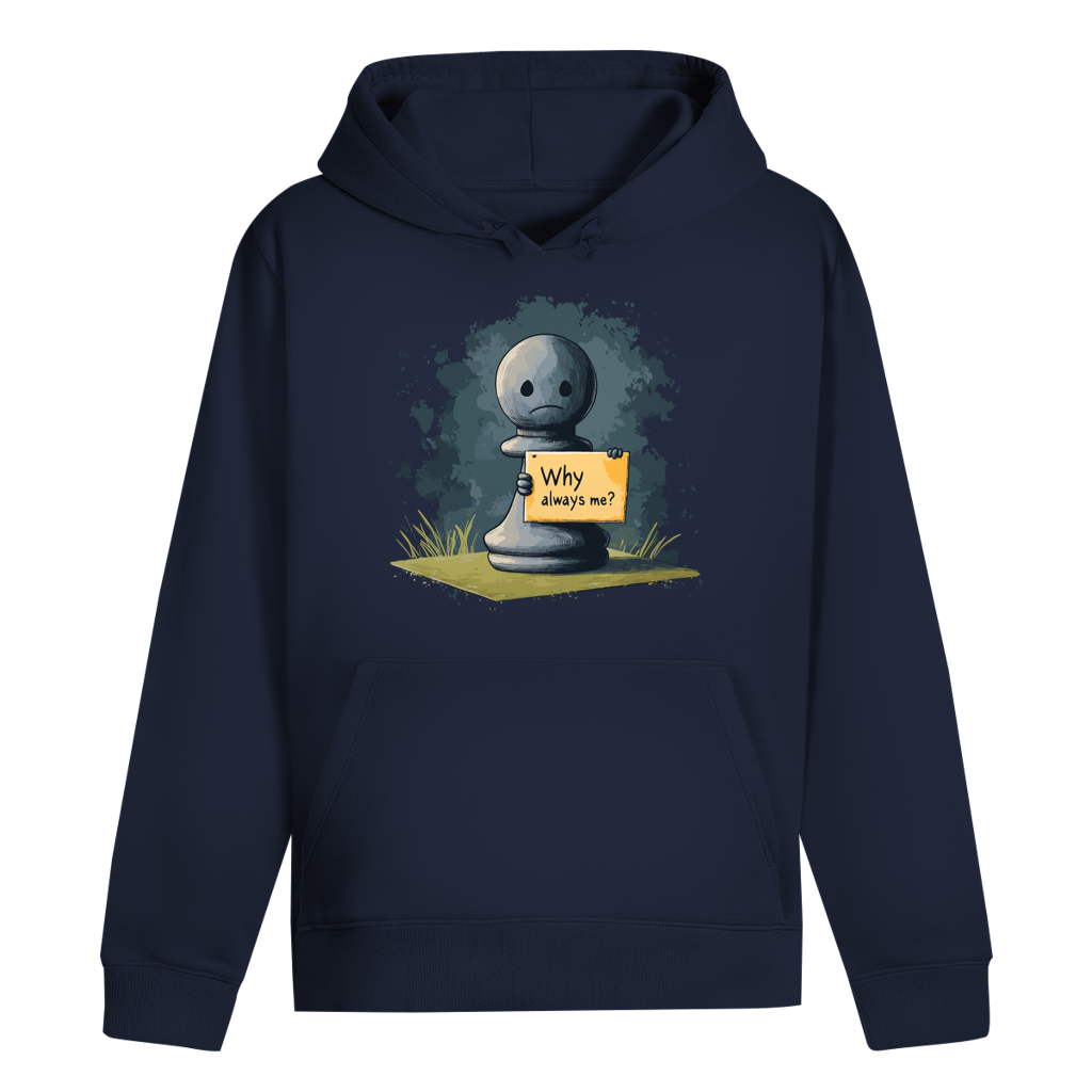 Bauernopfer – Schach Hoodie in Dunkelblau