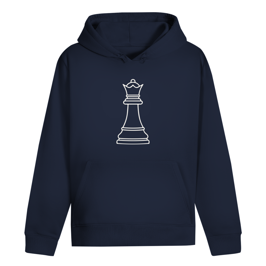 Dame Kontur – Schach Hoodie in Dunkelblau
