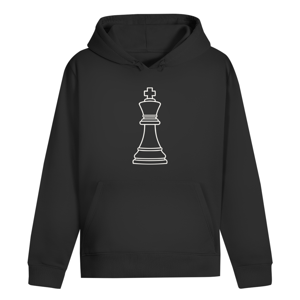 König Kontur – Schach Hoodie in Schwarz