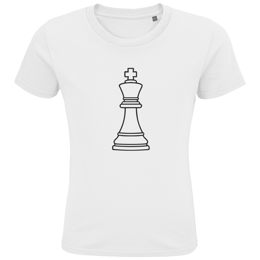 König Kontur – Schach Kinder T-Shirt in Weiß