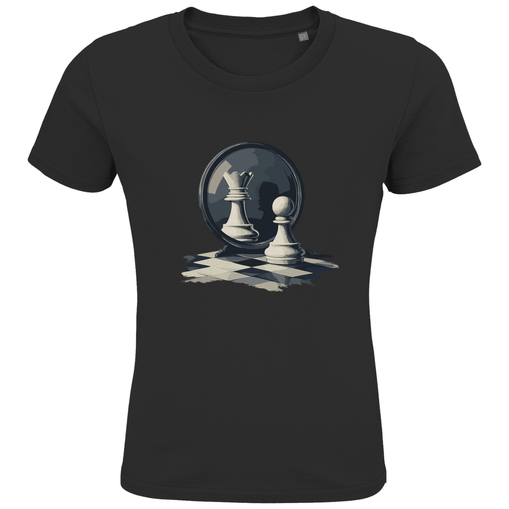 Spiegelzug – Schach Kinder T-Shirt in Schwarz