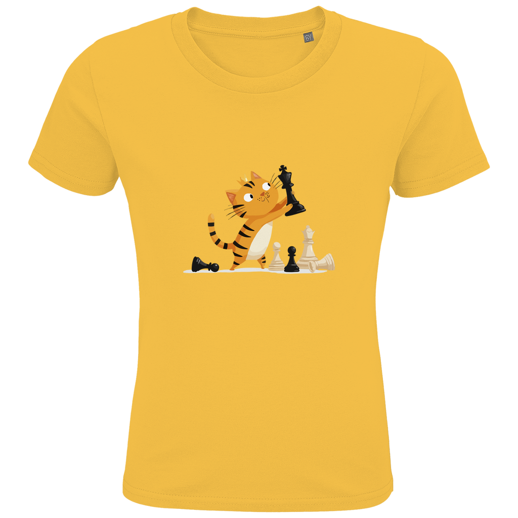 Spieltrieb – Schach Kinder T-Shirt in Orange