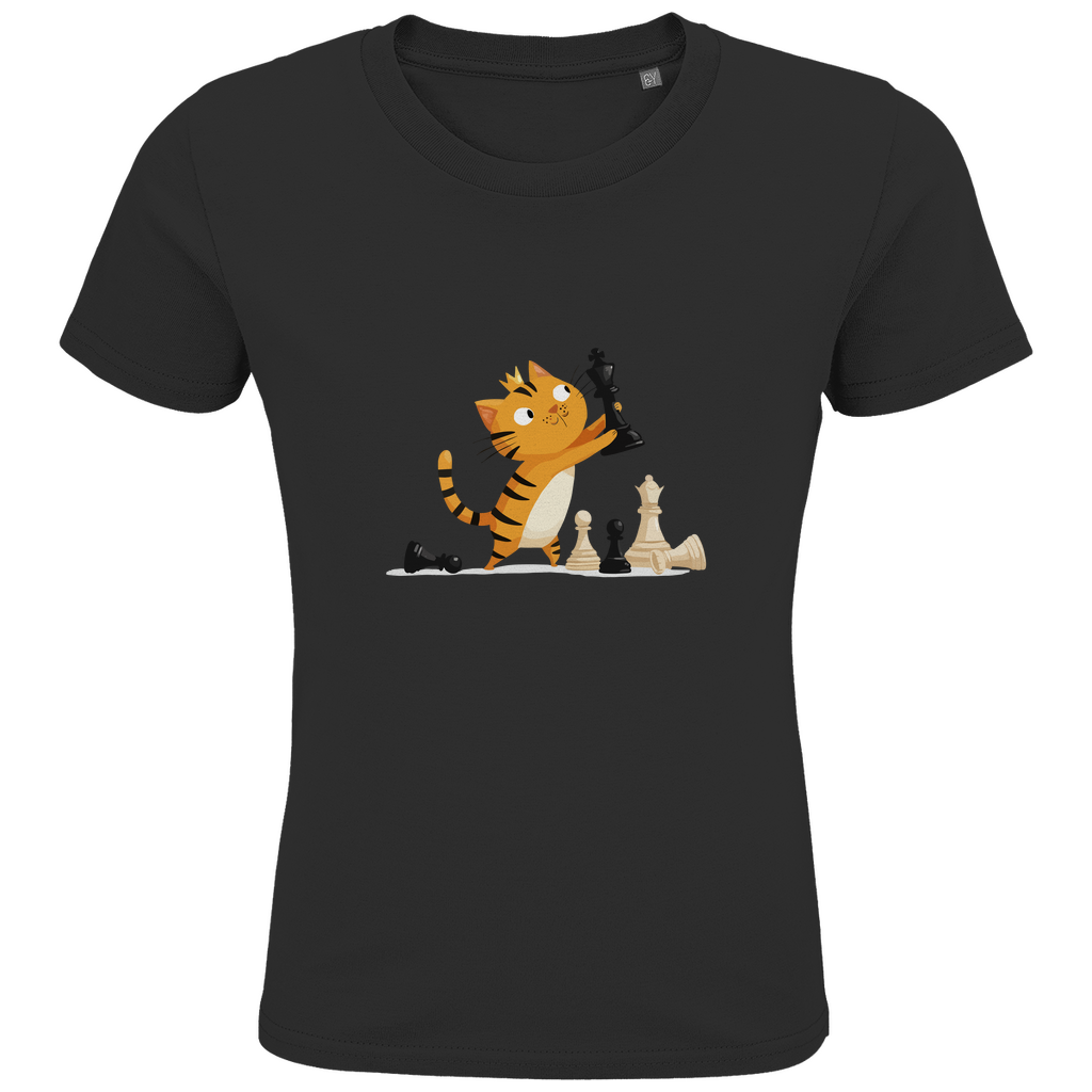 Spieltrieb – Schach Kinder T-Shirt in Schwarz
