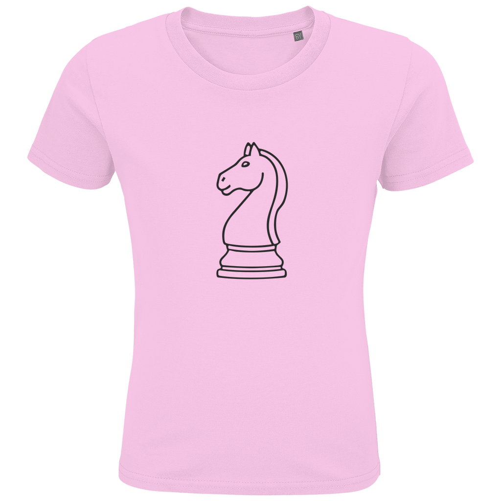 Springer Kontur – Schach Kinder T-Shirt in Pink