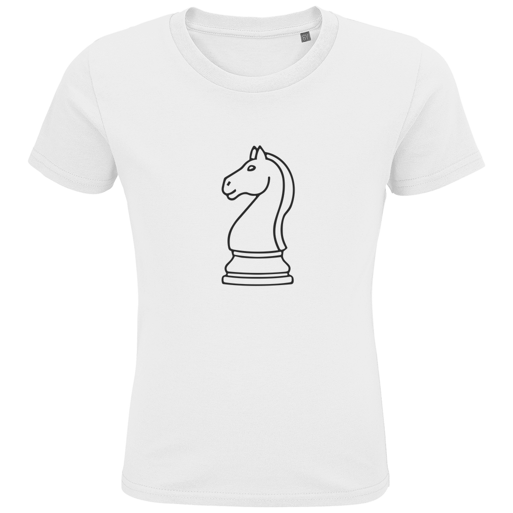 Springer Kontur – Schach Kinder T-Shirt in Weiß