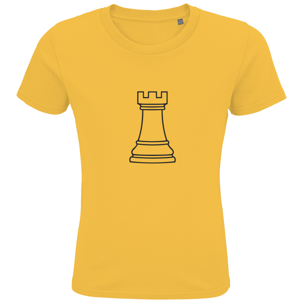 Turm Kontur – Schach Kinder T-Shirt in Orange