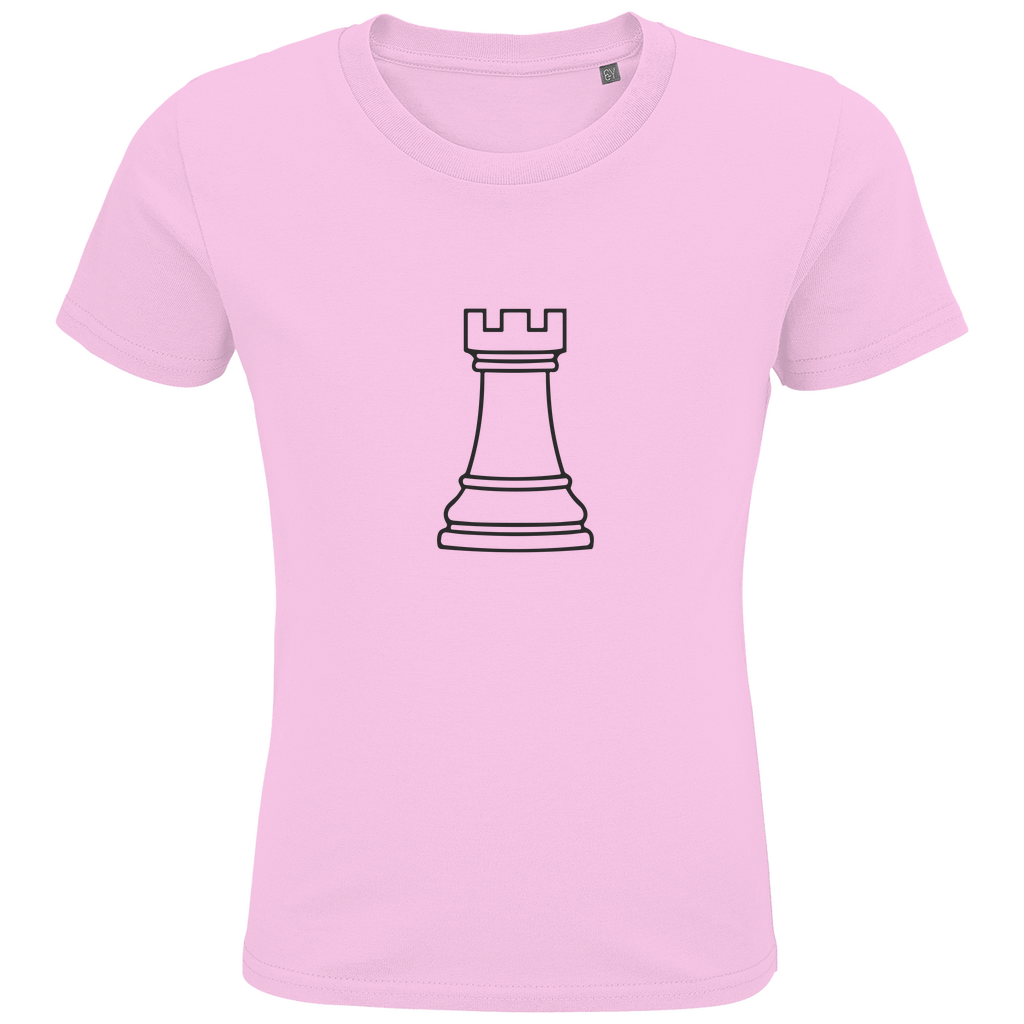 Turm Kontur – Schach Kinder T-Shirt in Pink
