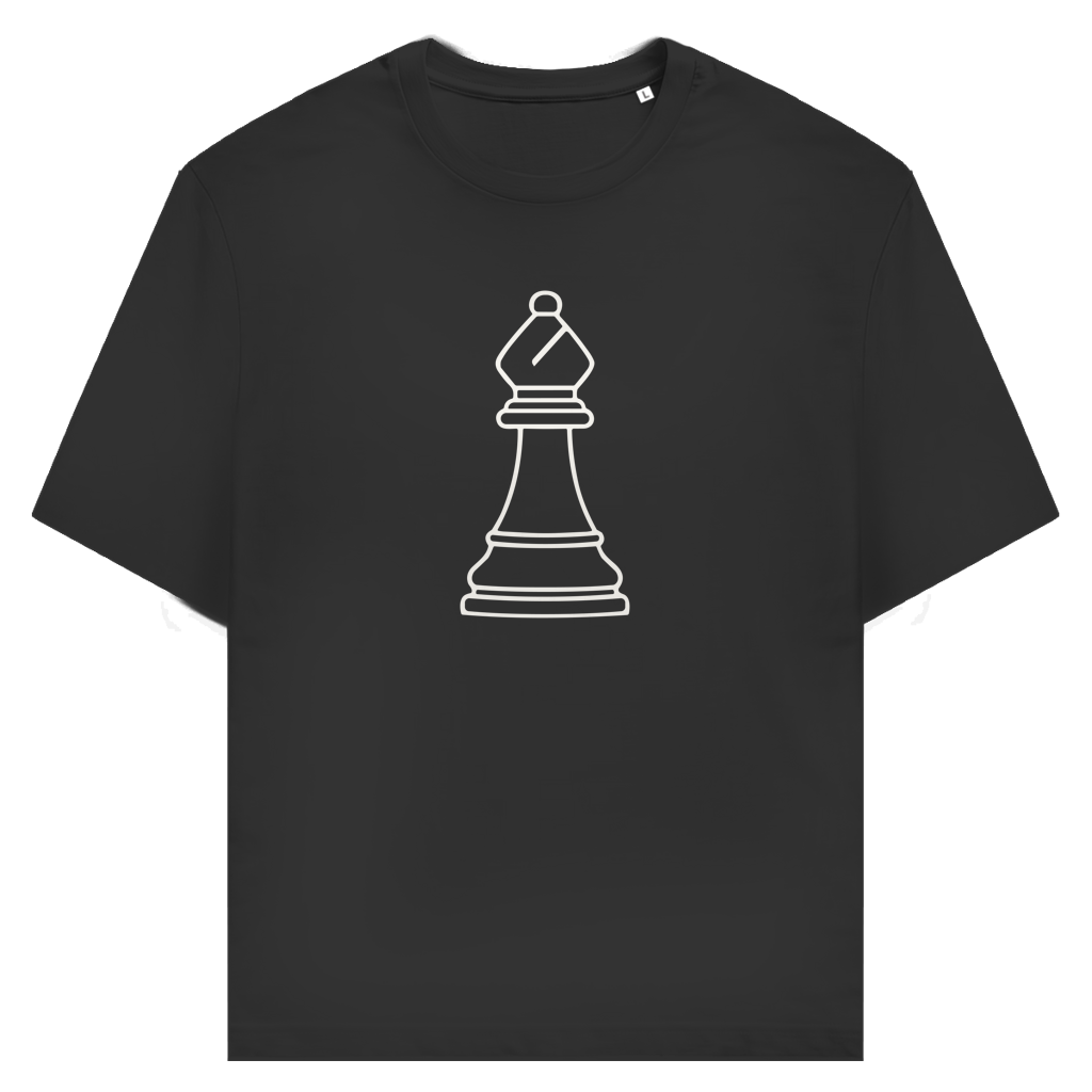 Läufer Kontur – Schach T-Shirt in Schwarz