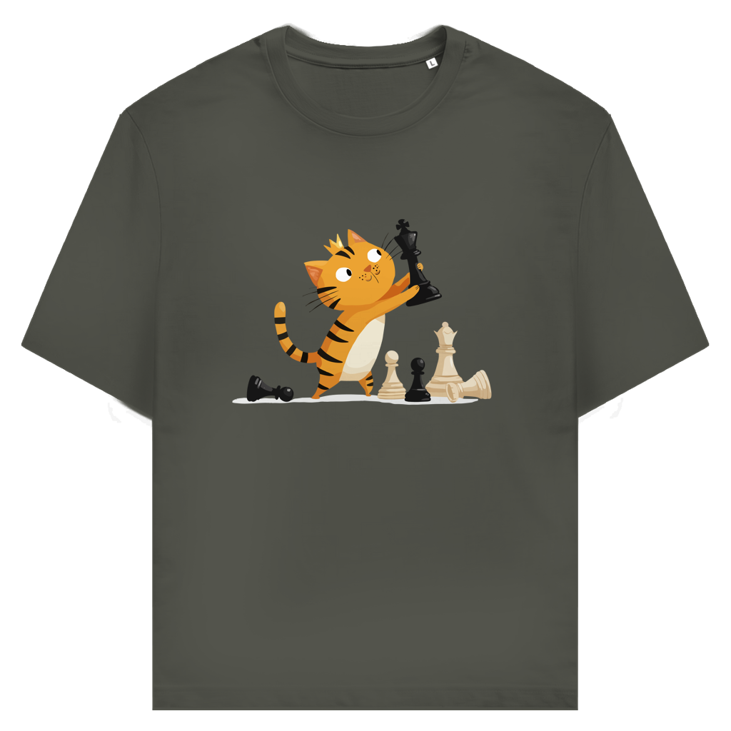 Spieltrieb – Schach T-Shirt in Khaki