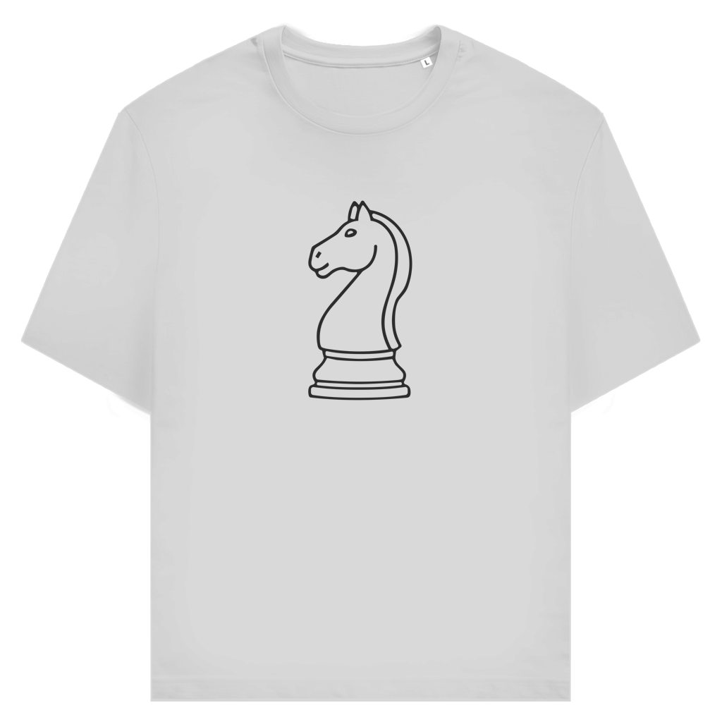Springer Kontur – Schach T-Shirt in Grau meliert