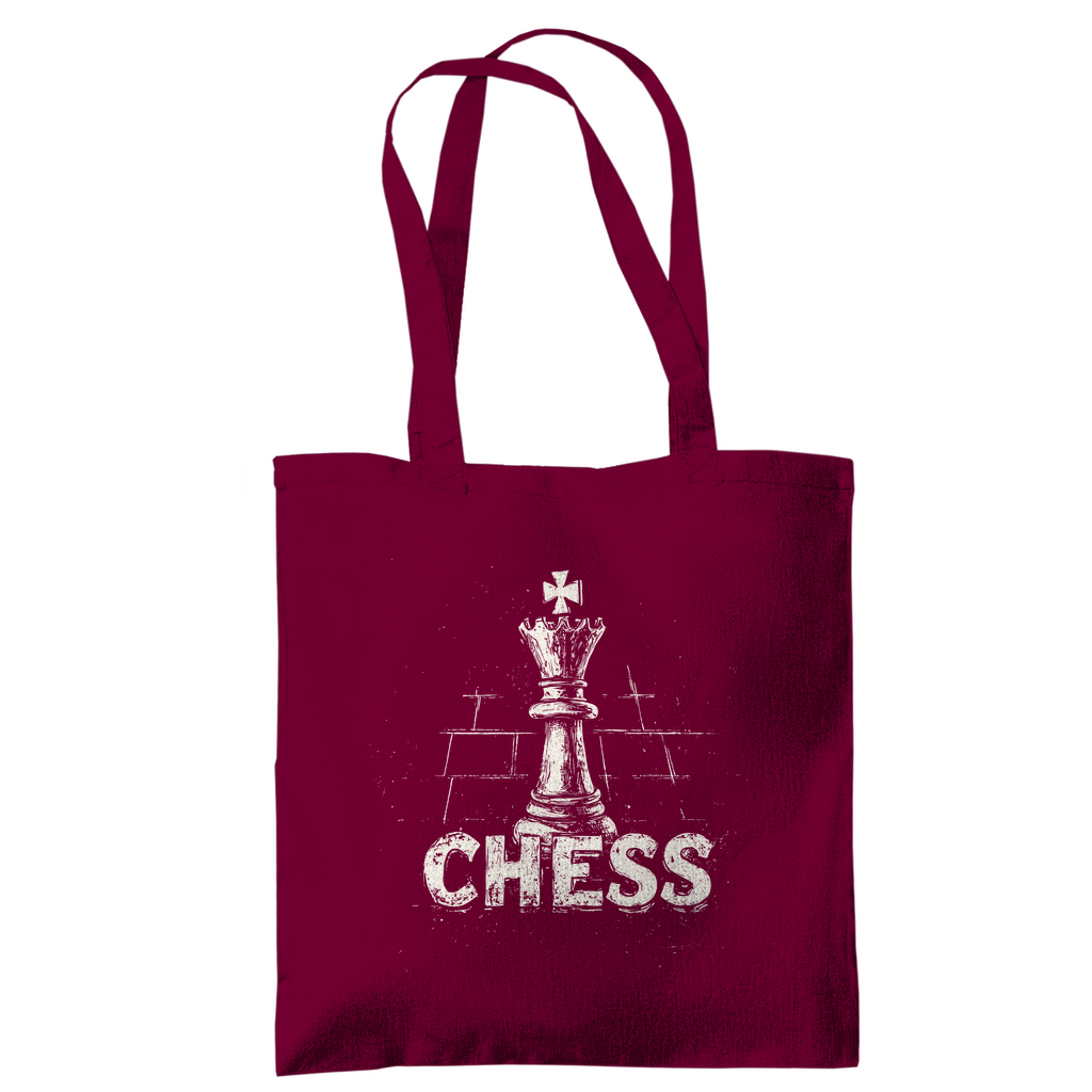 Schach & Kreide – Tasche in Burgunder