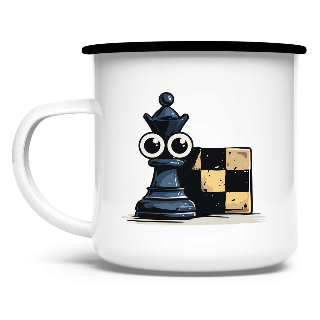 Alles im Blick – Schach Tasse in Weiß
