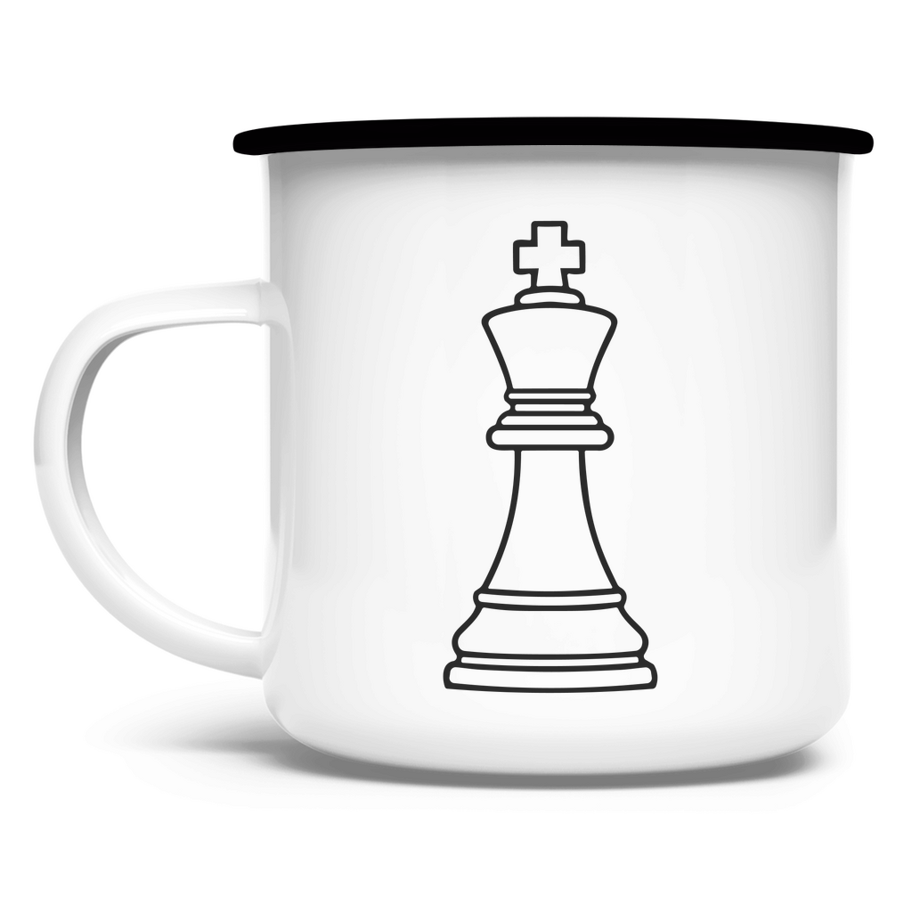 König Kontur – Schach Tasse in Weiß