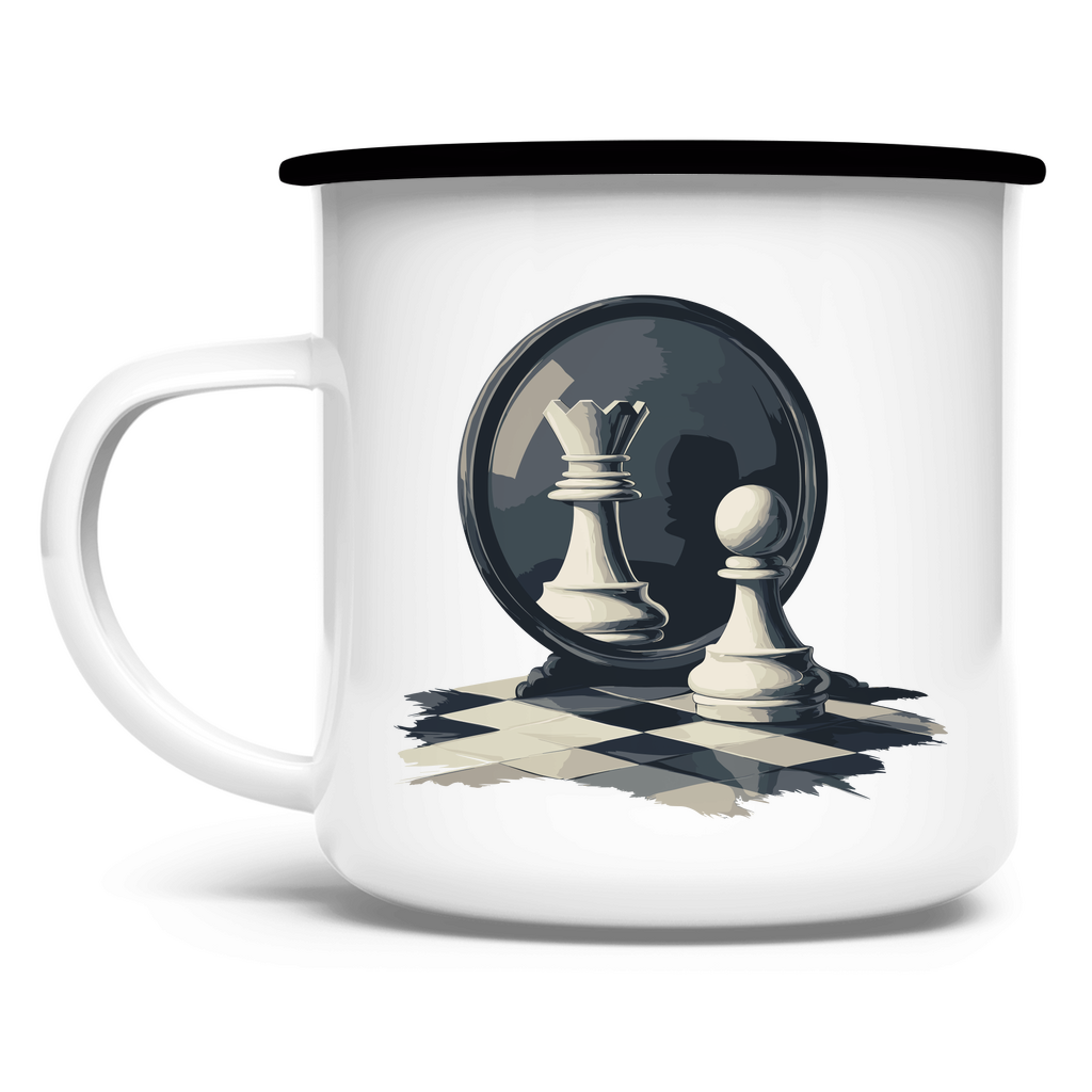 Spiegelzug – Schach Tasse in Weiß