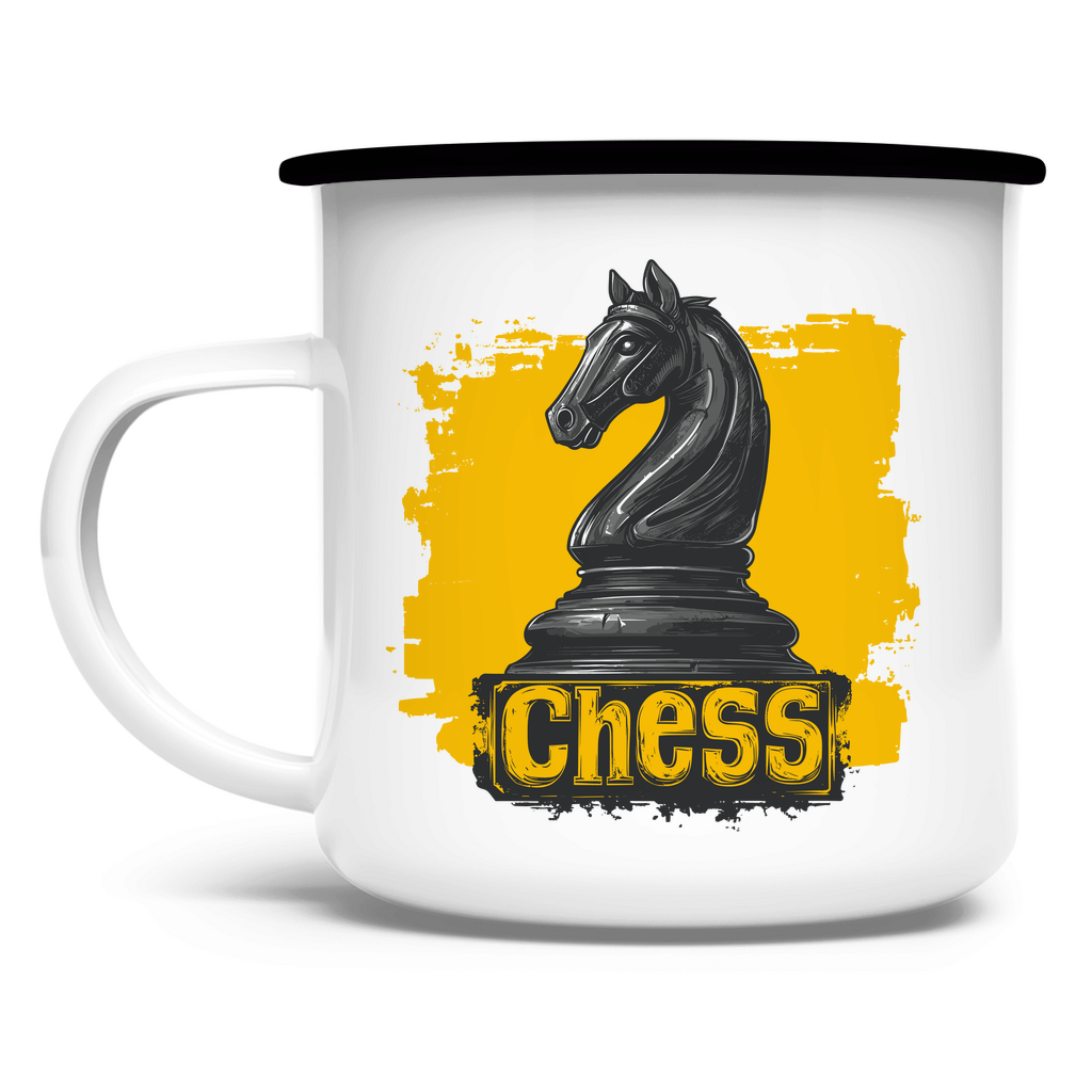 Springermacht – Schach Tasse in Weiß