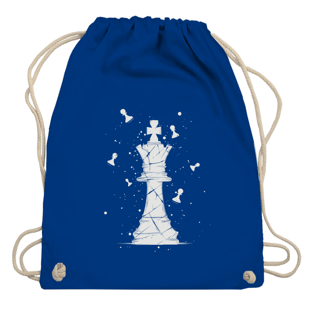 Die Stellung bröckelt (weiß) – Schach Turnbeutel in Blau