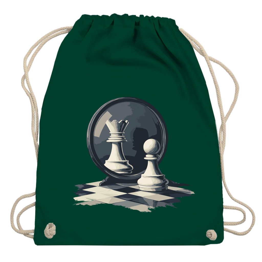 Spiegelzug – Schach Turnbeutel in Grün