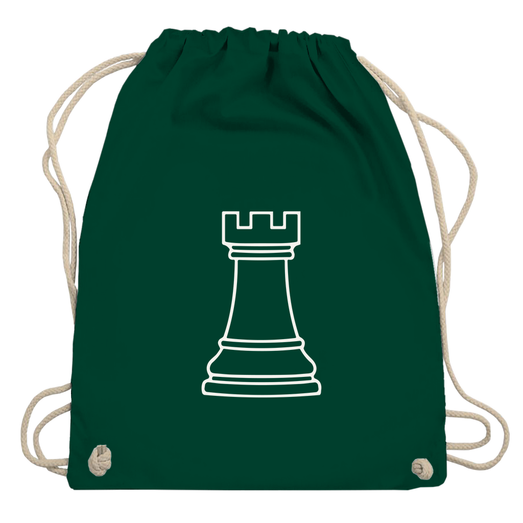 Turm Kontur – Schach Turnbeutel in Grün