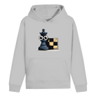 Alles im Blick – Schach Hoodie in Grau meliert