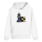 Alles im Blick – Schach Hoodie in Weiß