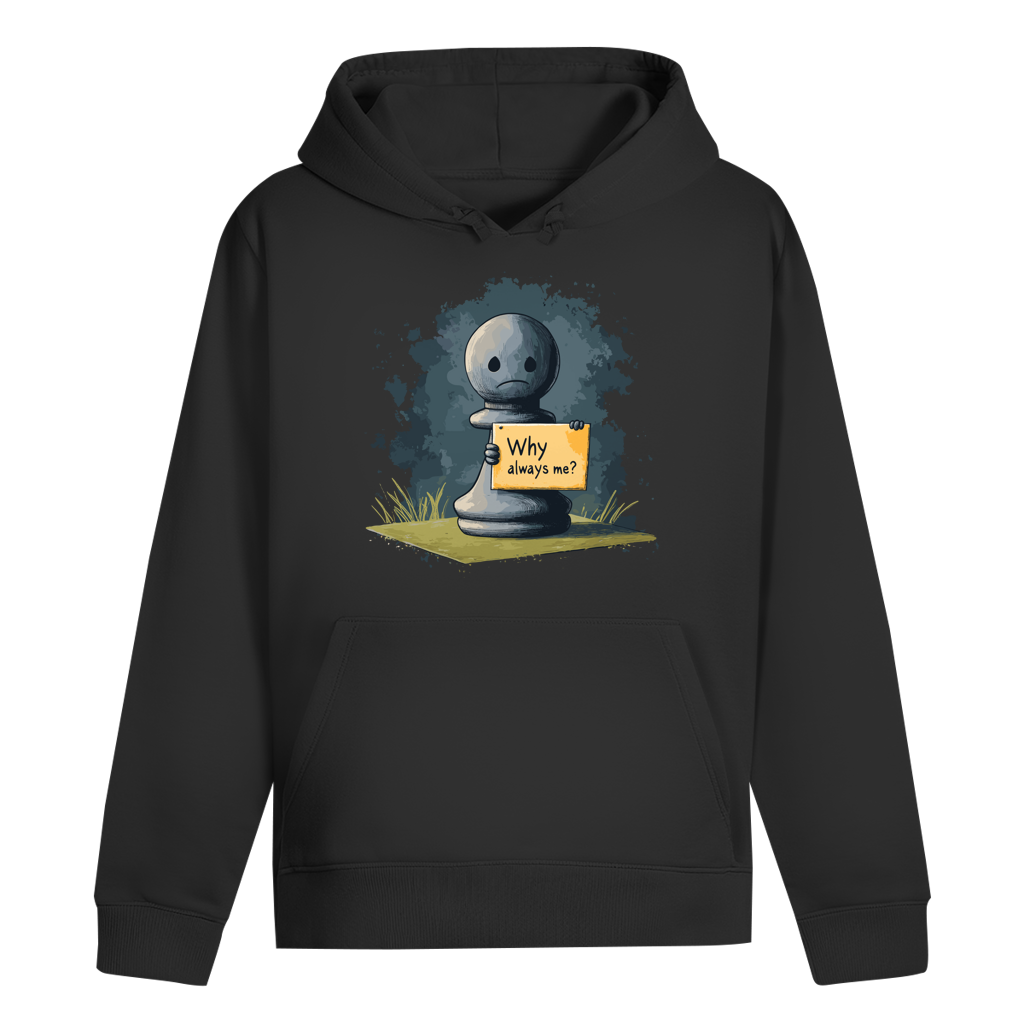 Bauernopfer – Schach Hoodie in Schwarz