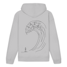 Bauernsturm – Schach Hoodie in Grau meliert (Rückseite)