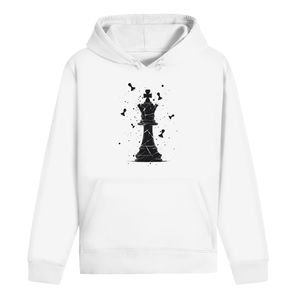 Die Stellung bröckelt – Schach Hoodie in Weiß