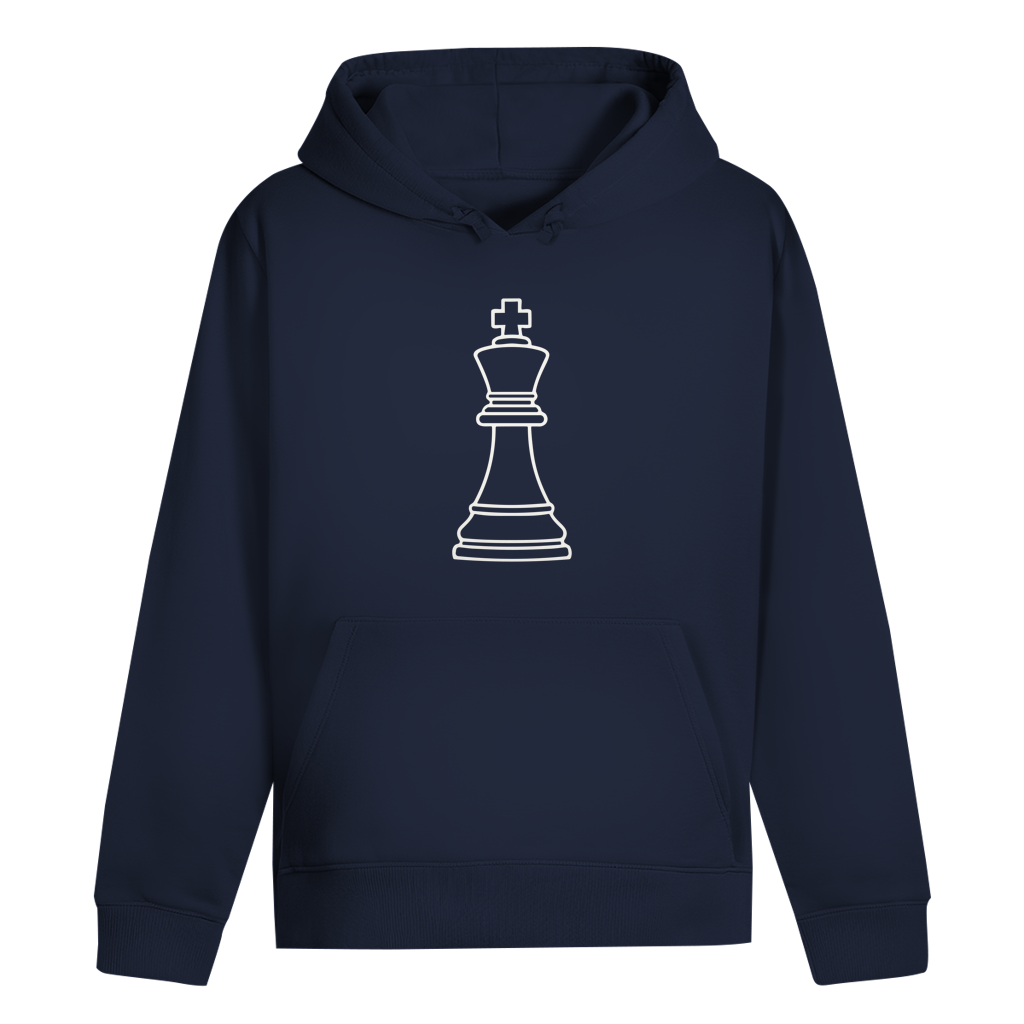 König Kontur – Schach Hoodie in Dunkelblau