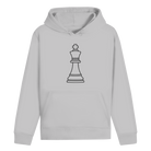 König Kontur – Schach Hoodie in Grau meliert