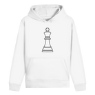 König Kontur – Schach Hoodie in Weiß