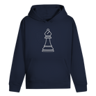 Läufer Kontur – Schach Hoodie in Dunkelblau