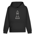 Läufer Kontur – Schach Hoodie in Schwarz