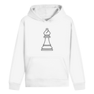 Läufer Kontur – Schach Hoodie in Weiß