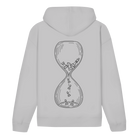Sanduhr – Schach Hoodie in Grau meliert (Rückseite)
