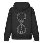 Sanduhr – Schach Hoodie in Schwarz (Rückseite)