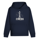 Schach & Kreide – Hoodie in Dunkelblau