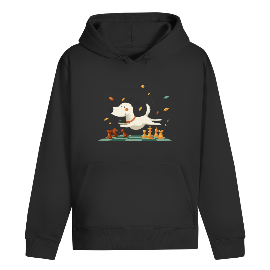 Schachhund – Hoodie in Schwarz