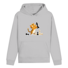 Spieltrieb – Schach Hoodie in Grau meliert