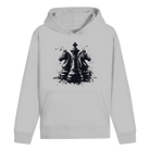 Springer Verteidigung – Schach Hoodie in Grau meliert