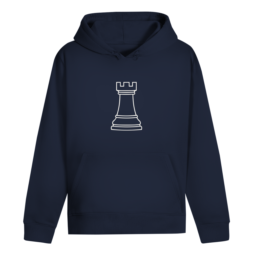 Turm Kontur – Schach Hoodie in Dunkelblau