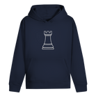 Turm Kontur – Schach Hoodie in Dunkelblau