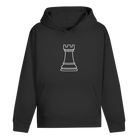 Turm Kontur – Schach Hoodie in Schwarz