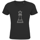 Dame Kontur – Schach Kinder T-Shirt in Schwarz