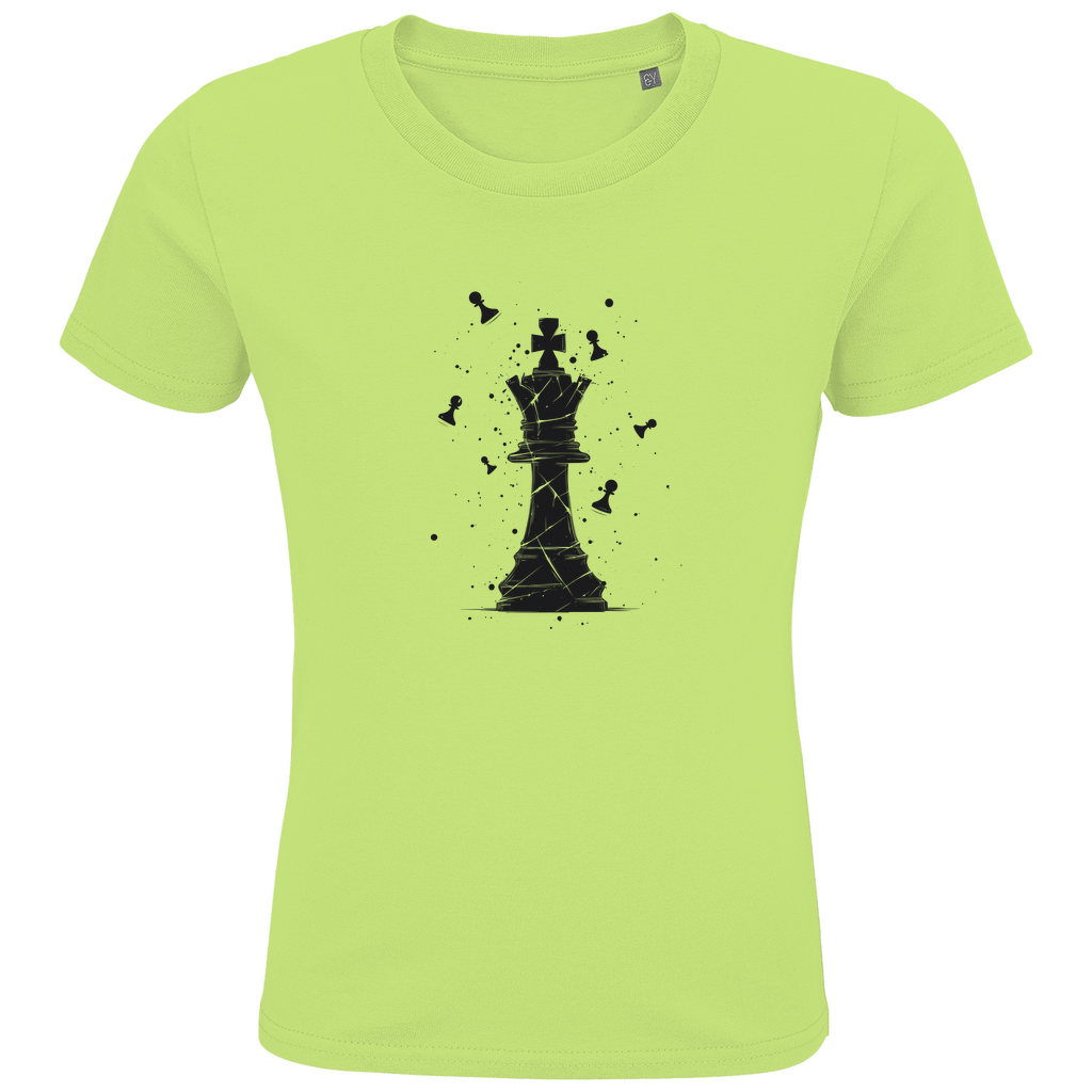 Die Stellung bröckelt (schwarz) – Schach Kinder T-Shirt in Gelbgrün