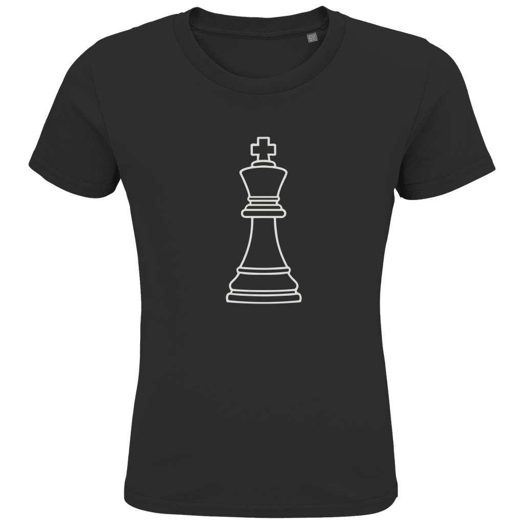 König Kontur – Schach Kinder T-Shirt in Schwarz