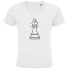 Läufer Kontur – Schach Kinder T-Shirt in Weiß