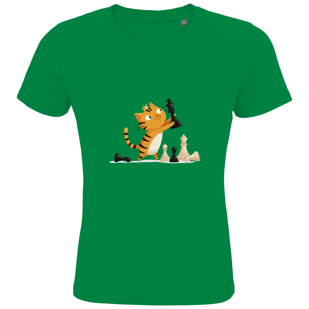 Spieltrieb – Schach Kinder T-Shirt in Grün