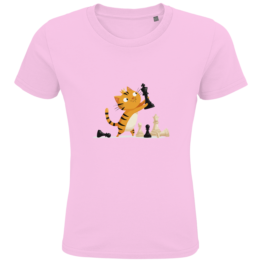 Spieltrieb – Schach Kinder T-Shirt in Pink