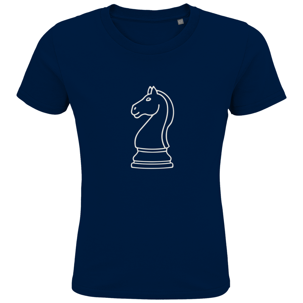 Springer Kontur – Schach Kinder T-Shirt in Navyblau