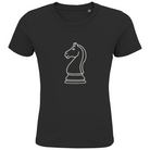 Springer Kontur – Schach Kinder T-Shirt in Schwarz